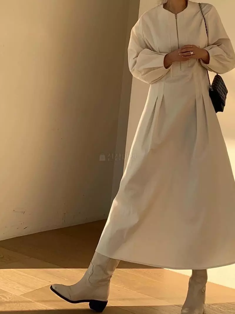 Logon - Korean Women Fashion - #womensfashion - Zip-up Volume One-piece - 3