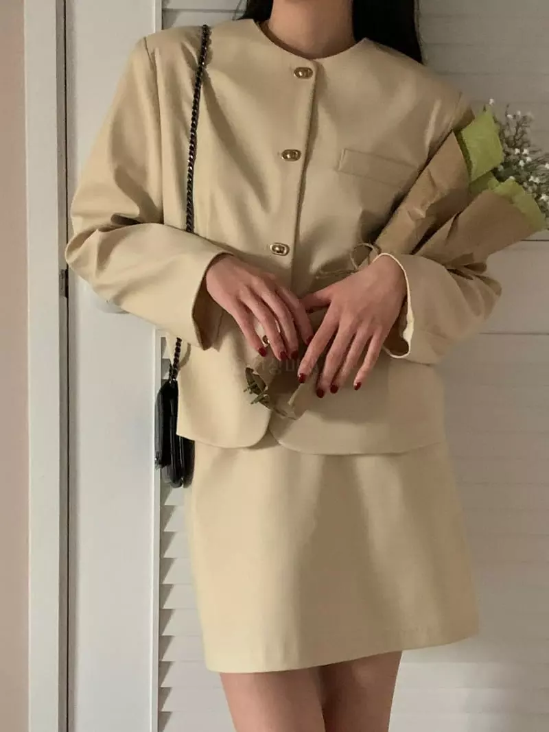 Logon - Korean Women Fashion - #womensfashion - Merry Jacket Skirt Set - 7