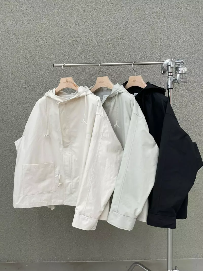 Lous - Korean Women Fashion - #womensfashion - Hoody Pocket Jacket - 4