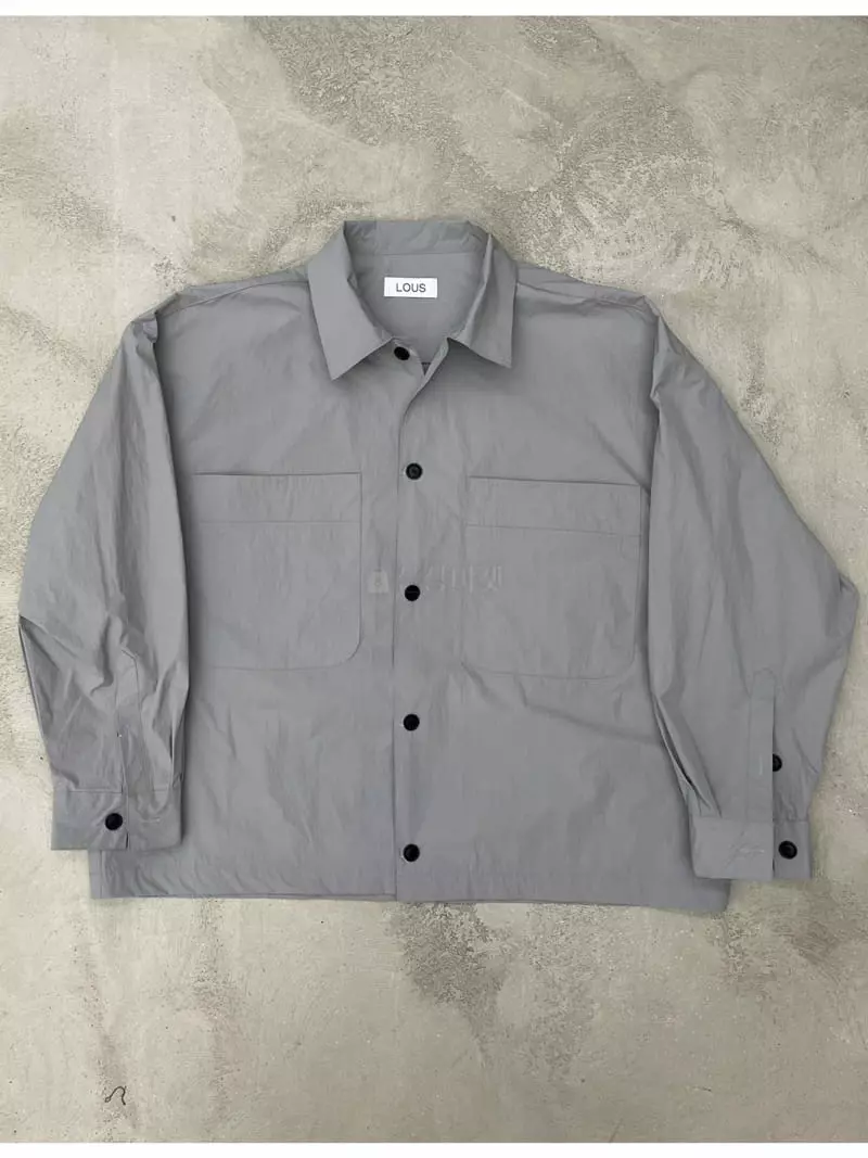 Lous - Korean Women Fashion - #momslook - Two Pocket Shirt Jacket