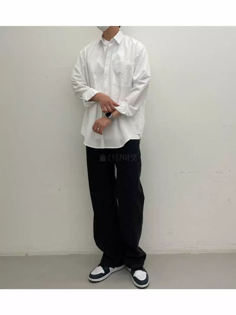 Lous - Korean Women Fashion - #momslook - Over Stand Shirt - 5