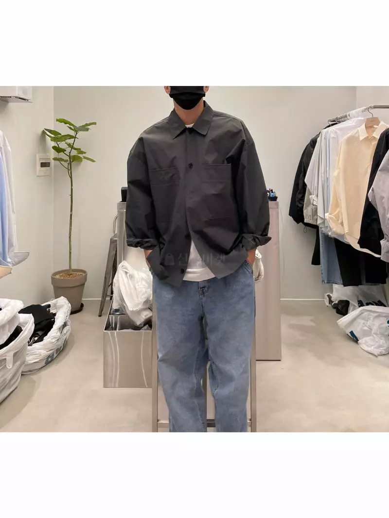 Lous - Korean Women Fashion - #momslook - Two Pocket Shirt Jacket - 4
