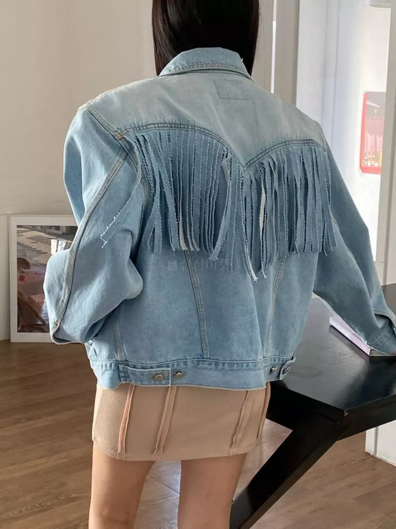 Made - Korean Women Fashion - #momslook - Range Denim Jacket - 6