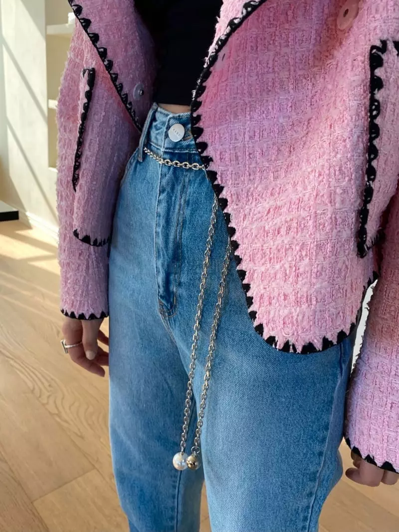 Made - Korean Women Fashion - #pursuepretty - Pearl Chain Belt - 2