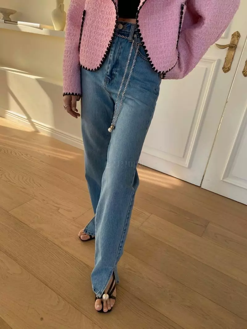 Made - Korean Women Fashion - #romanticstyle - Slit Jeans - 4