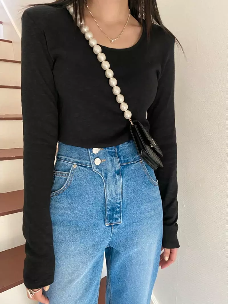 Made - Korean Women Fashion - #shopsmall - Slab Tee - 3