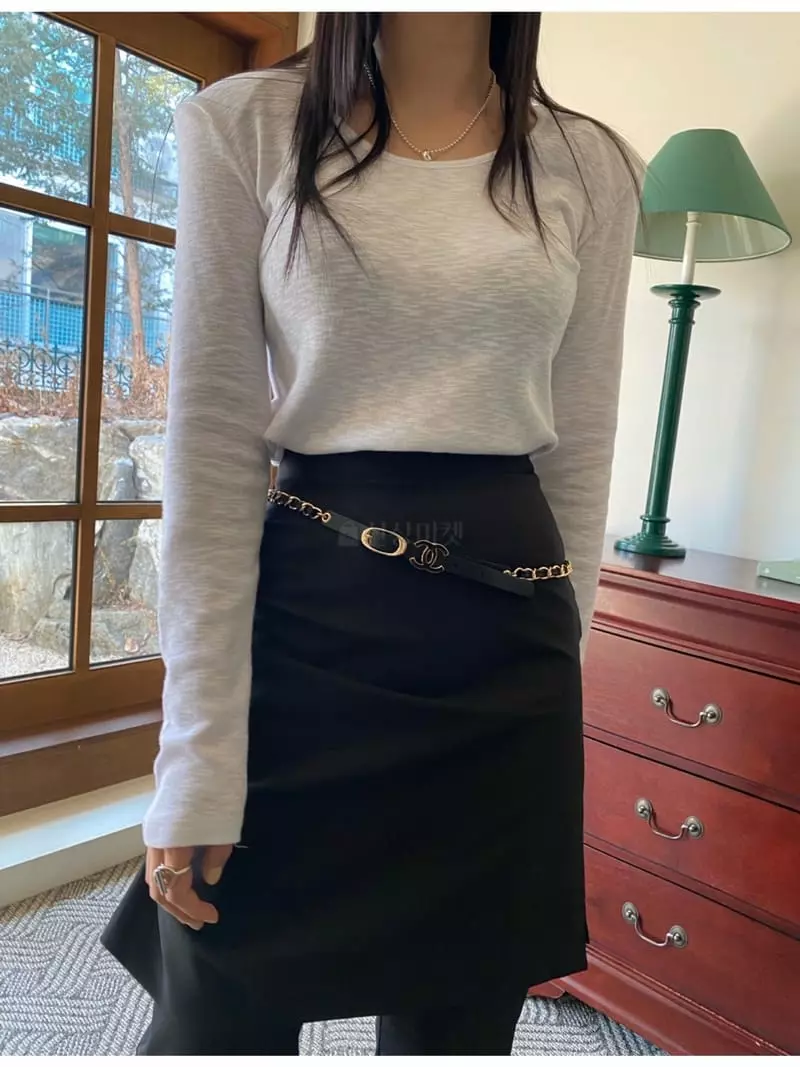 Made - Korean Women Fashion - #shopsmall - Slab Tee - 4