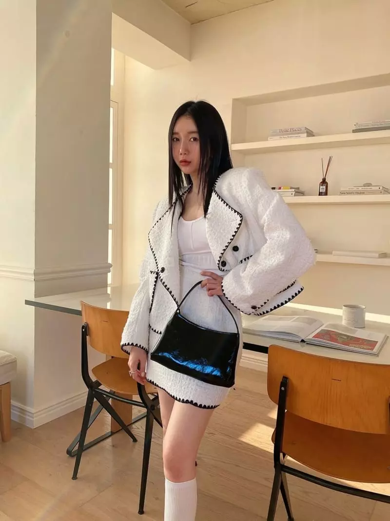 Made - Korean Women Fashion - #thatsdarling - Bubble Twid Jacket