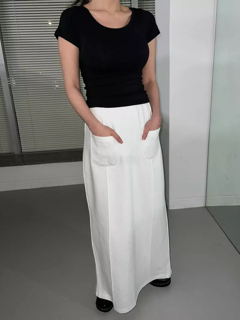 Maint - Korean Women Fashion - #momslook - Terry Pocket Skirt - 10