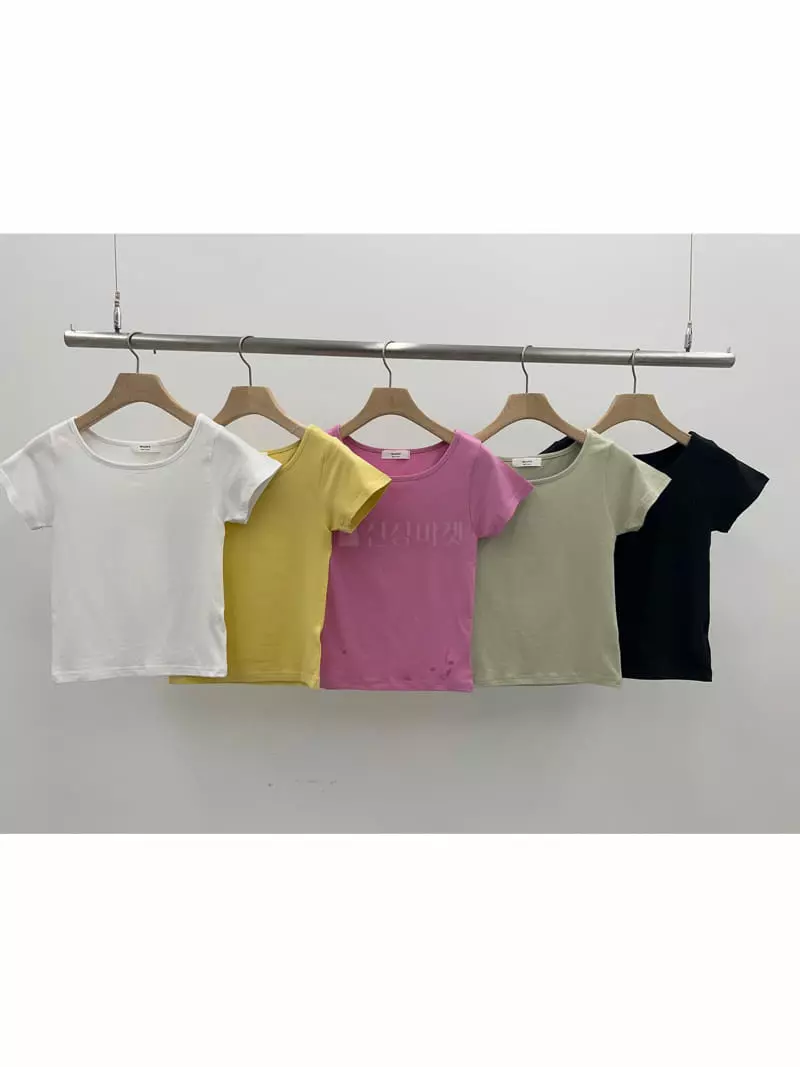Maint - Korean Women Fashion - #womensfashion - Candy Cotton Tee - 4