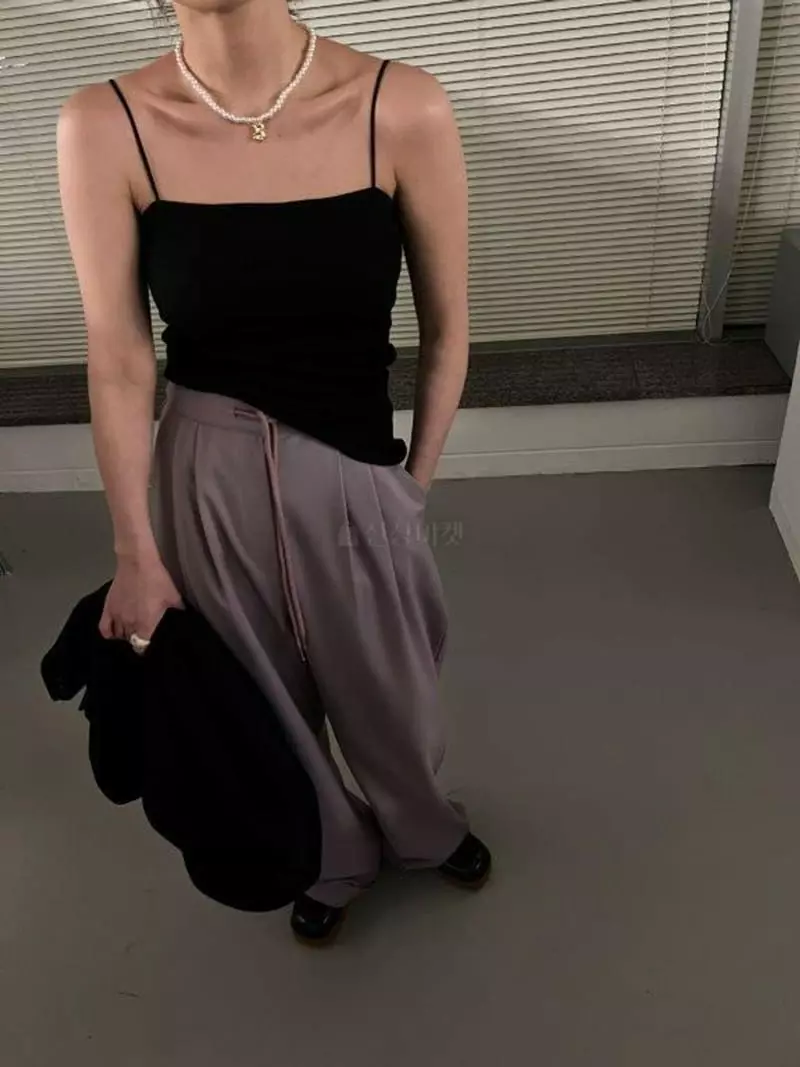Maint - Korean Women Fashion - #romanticstyle - String Pants - 3
