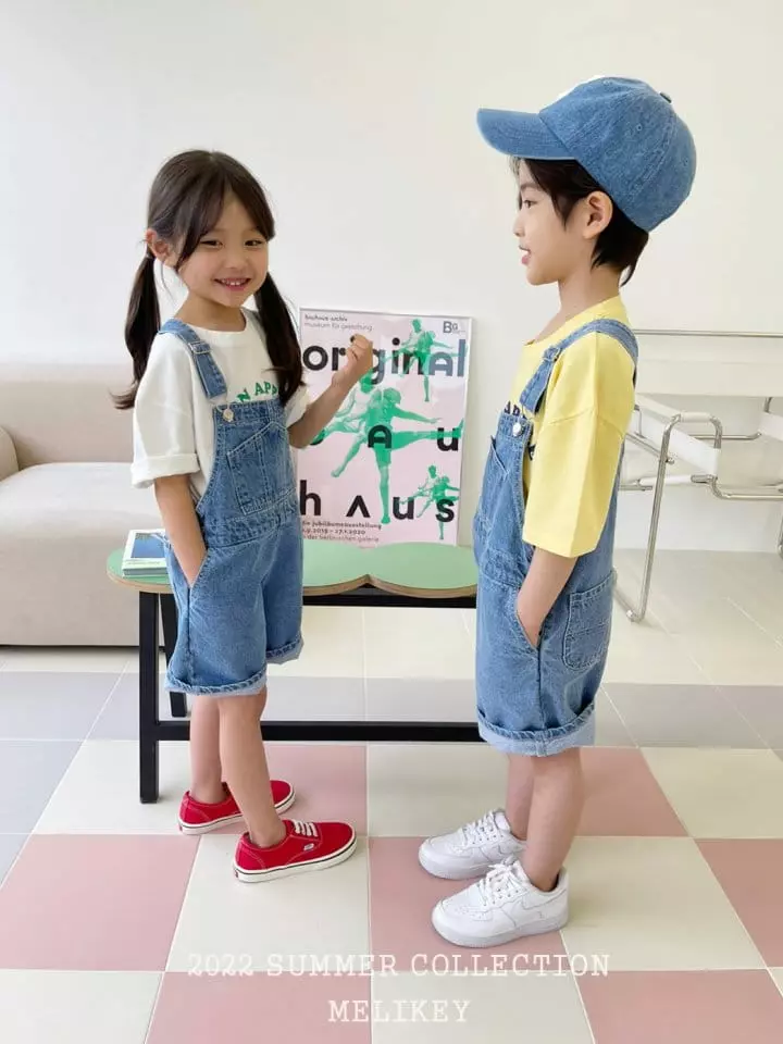Melikey - Korean Children Fashion - #minifashionista - Denim Overalls - 3