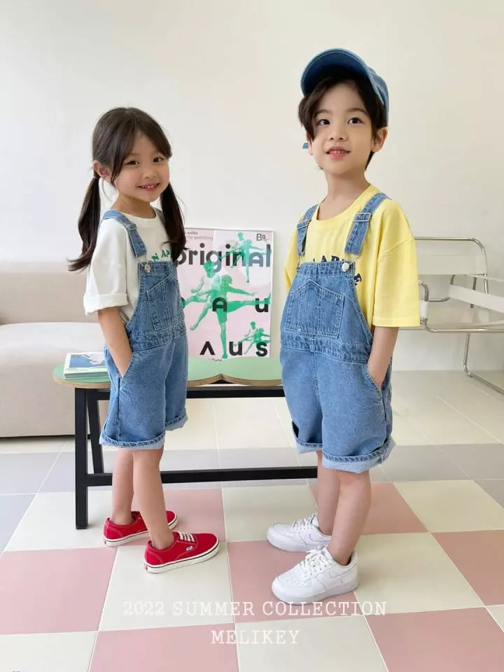 Melikey - Korean Children Fashion - #minifashionista - Denim Overalls - 4