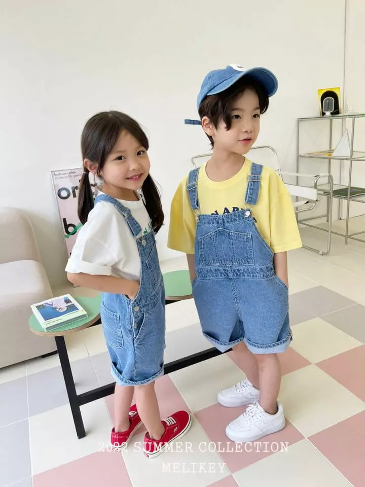 Melikey - Korean Children Fashion - #stylishchildhood - Denim Overalls - 7