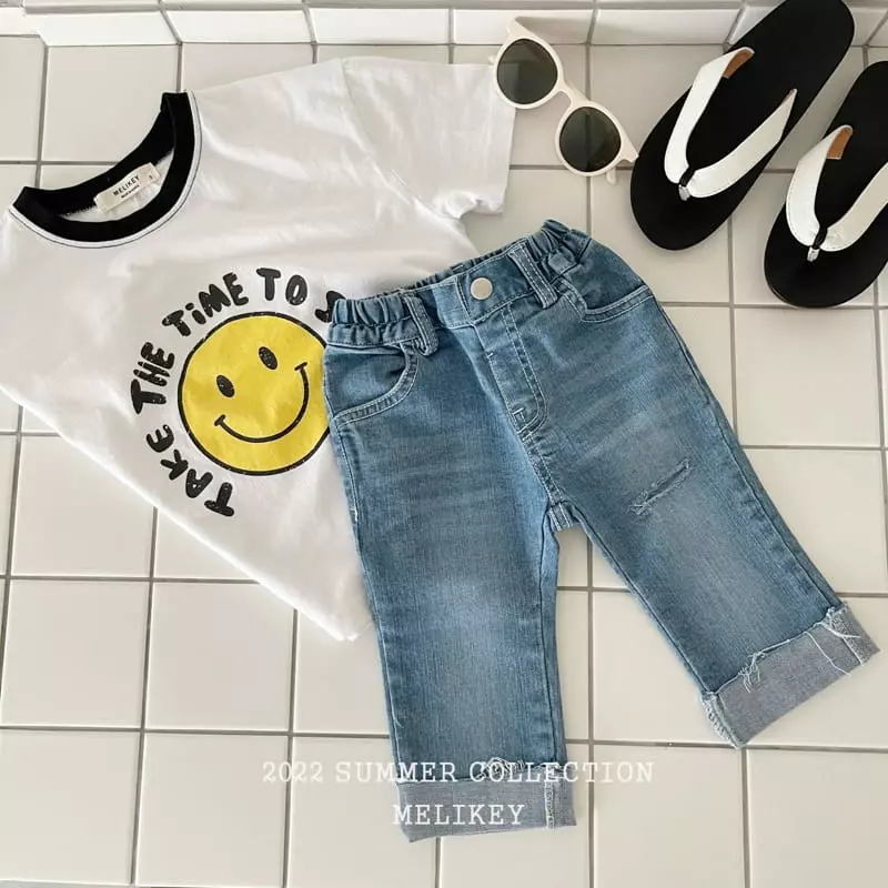 Melikey - Korean Children Fashion - #todddlerfashion - Cutting Jeans - 2