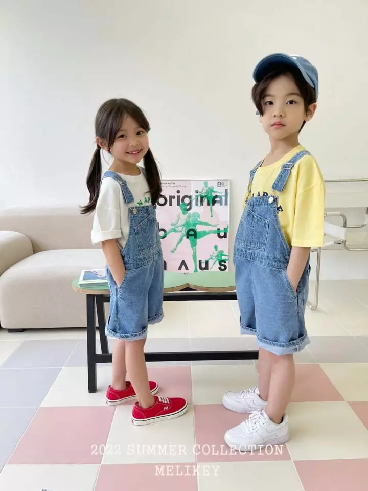 Melikey - Korean Children Fashion - #todddlerfashion - Denim Overalls - 5