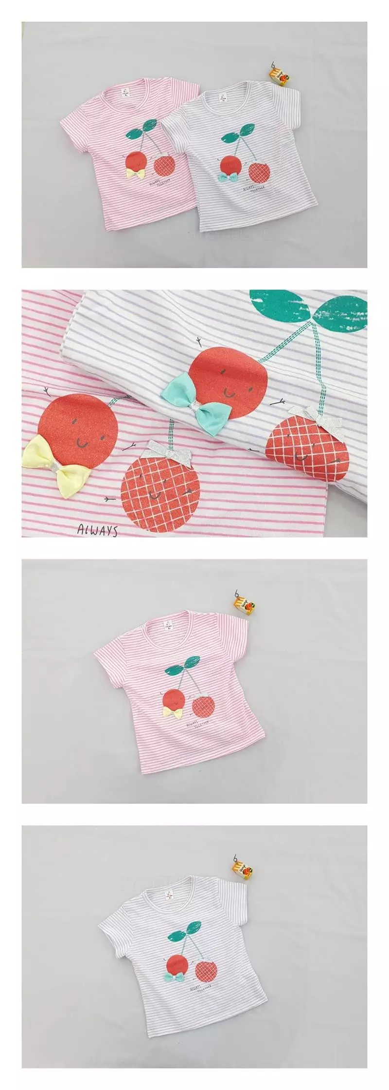 Milk Bebe - Korean Children Fashion - #fashionkids - Cherry Tee