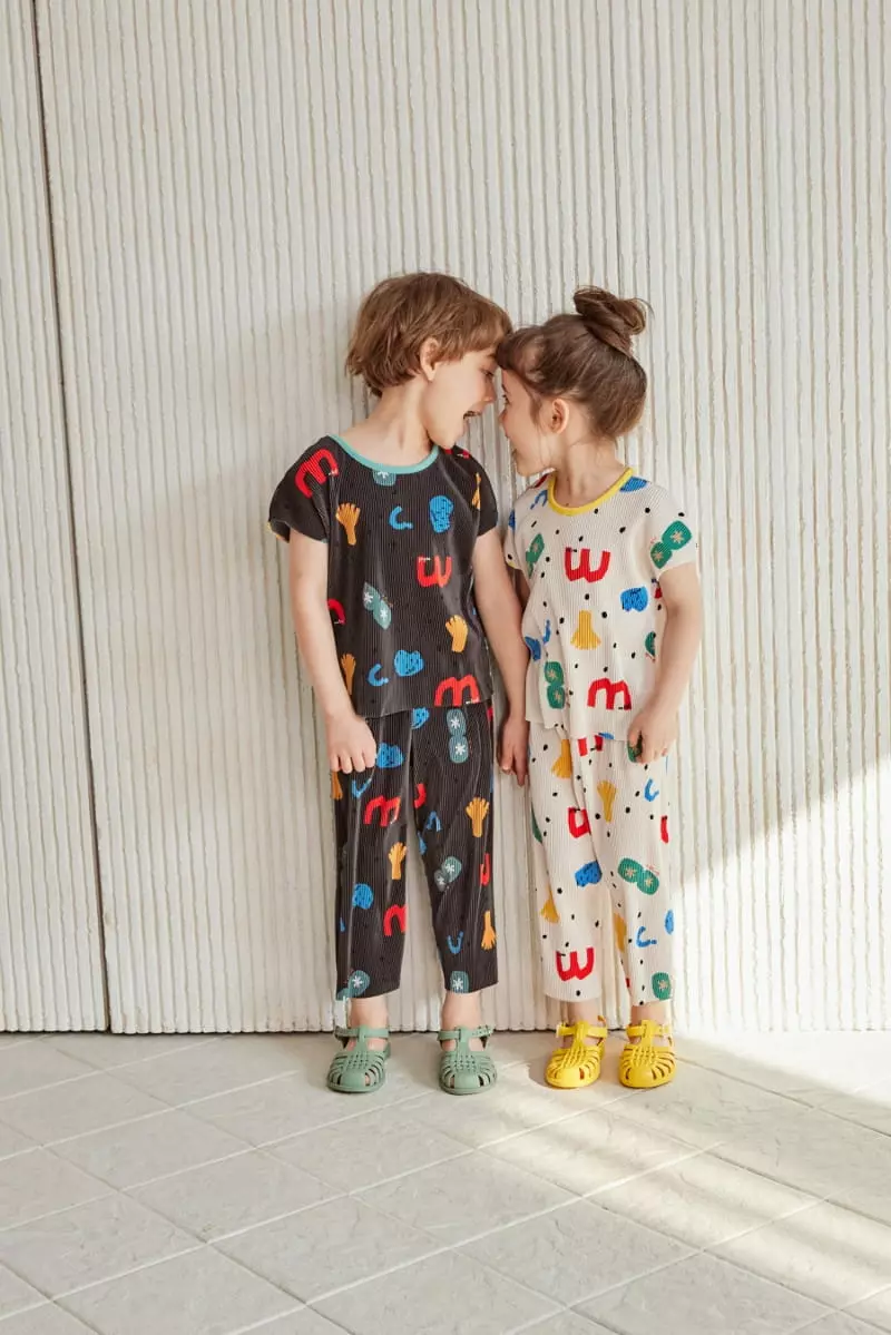 Mimico - Korean Children Fashion - #childofig - Pleats Top Bottom Set - 10