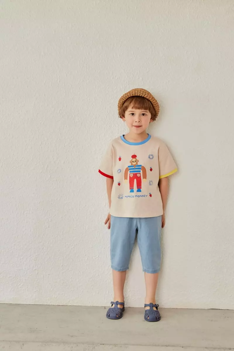 Mimico - Korean Children Fashion - #kidsshorts - Monkey Tee - 7