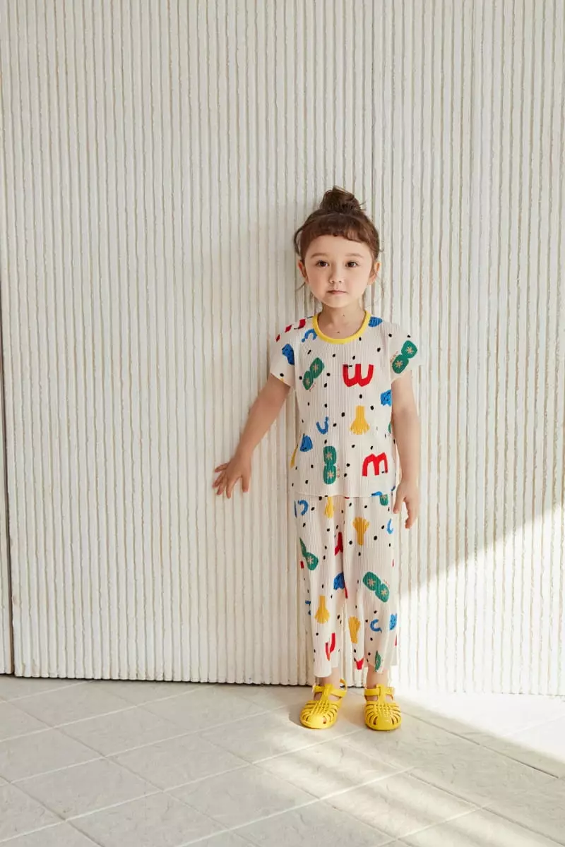 Mimico - Korean Children Fashion - #todddlerfashion - Pleats Top Bottom Set - 7