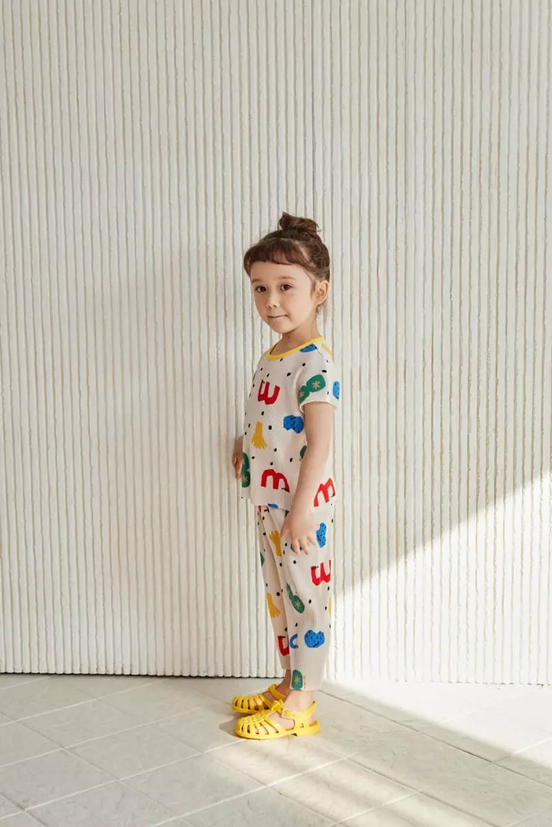 Mimico - Korean Children Fashion - #toddlerclothing - Pleats Top Bottom Set - 8