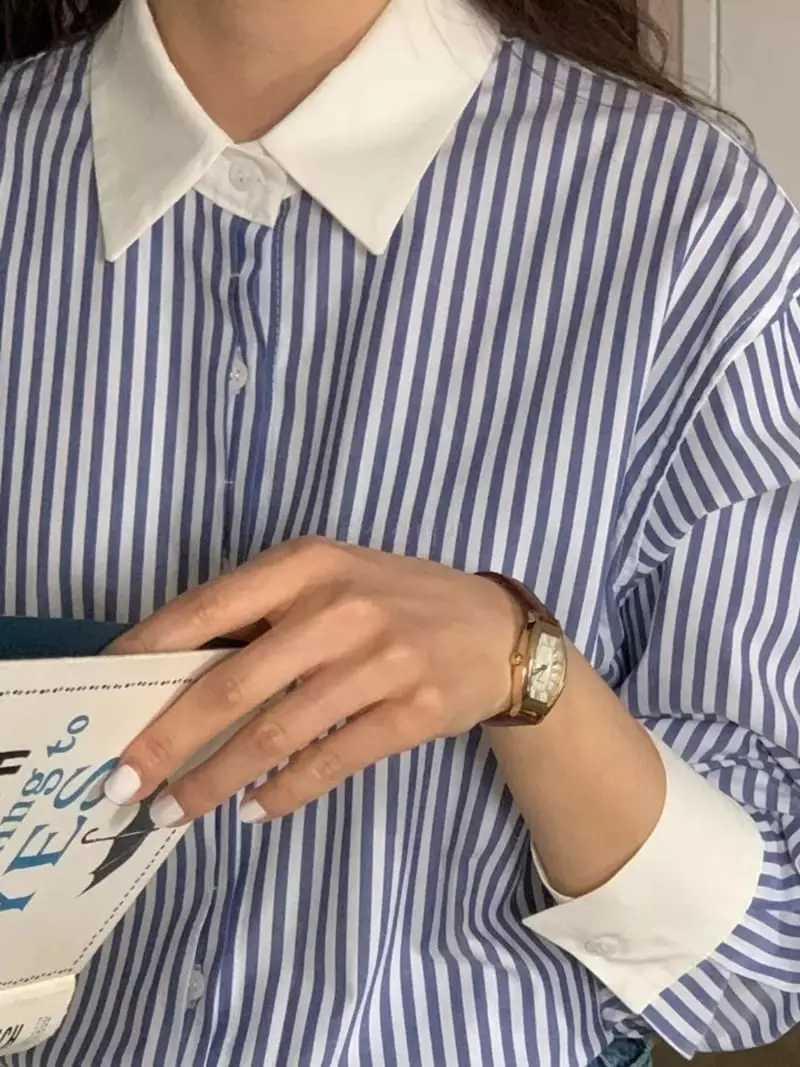 Mmore S - Korean Women Fashion - #momslook - Stripes Shirt - 6