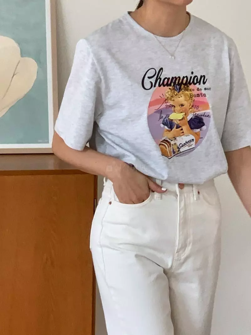 Mmore S - Korean Women Fashion - #womensfashion - Bread Tee - 4