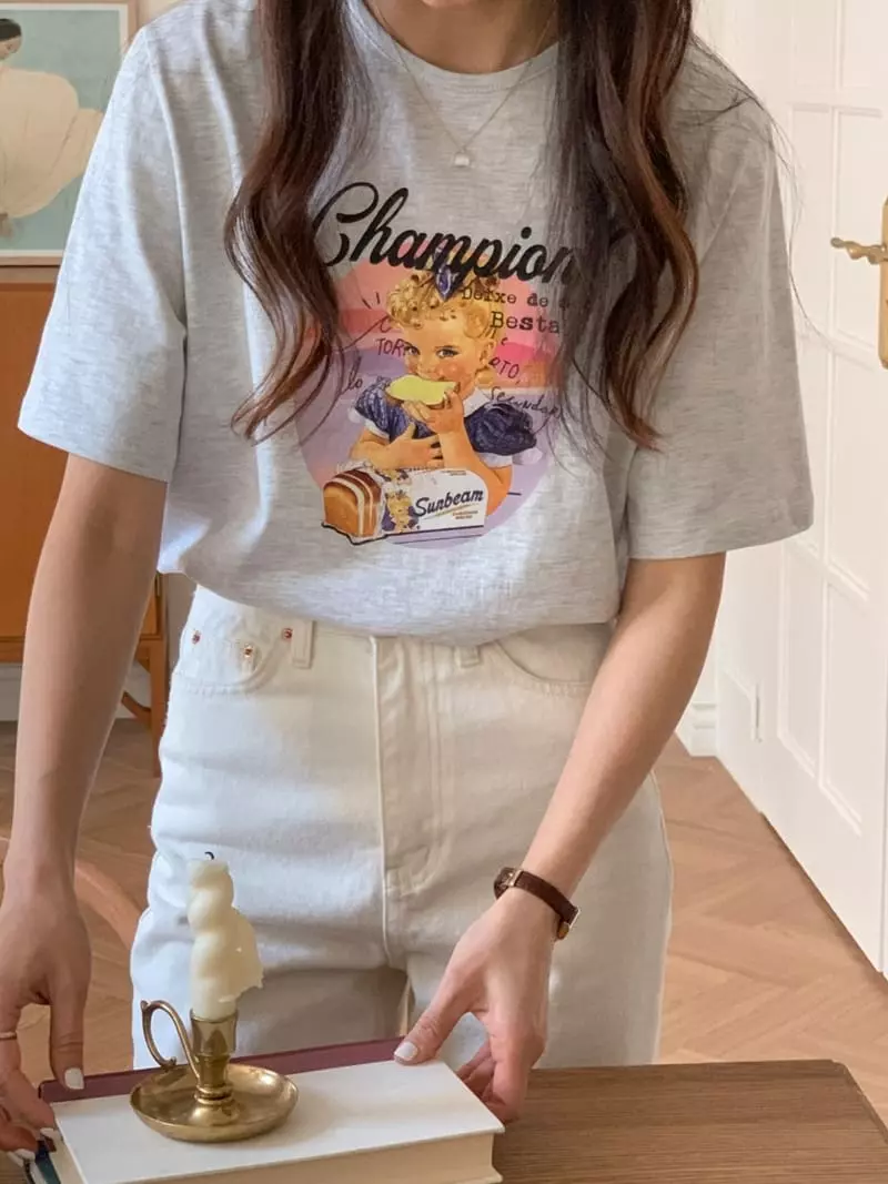 Mmore S - Korean Women Fashion - #momslook - Bread Tee - 5