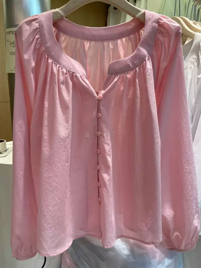 Mmore S - Korean Women Fashion - #momslook - Button Blouse - 2
