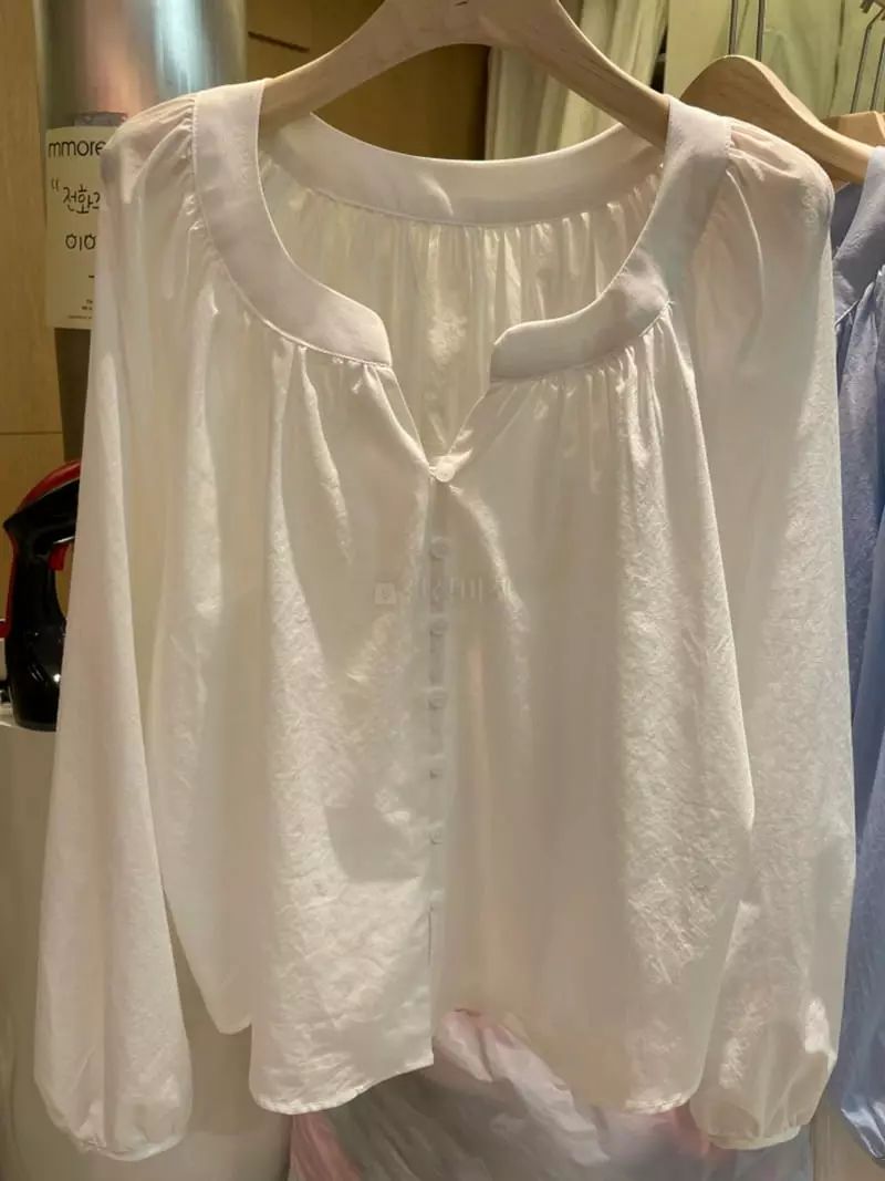 Mmore S - Korean Women Fashion - #momslook - Button Blouse - 3