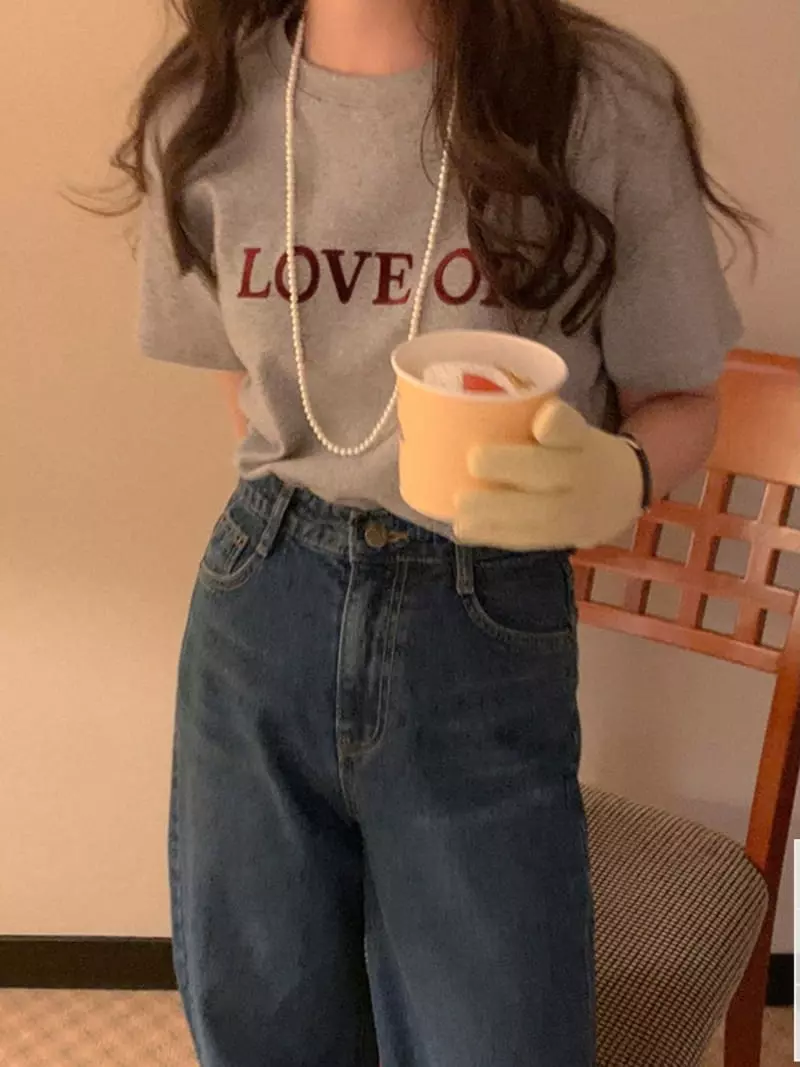 Mmore S - Korean Women Fashion - #momslook - Love Tee - 8