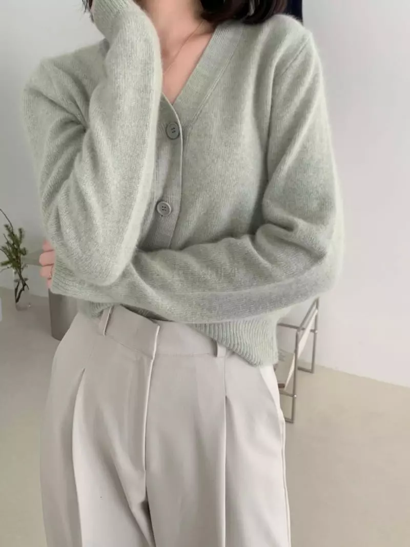 Mmore S - Korean Women Fashion - #restrostyle - Mini Raccon Cardigan - 8