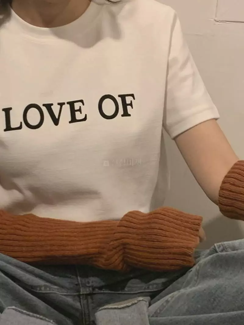 Mmore S - Korean Women Fashion - #restrostyle - Love Tee - 4