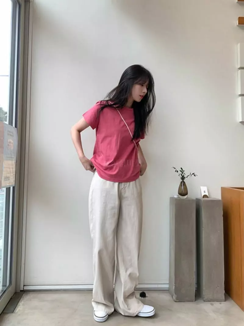 Mmore S - Korean Women Fashion - #womensfashion - Simple Tee - 2