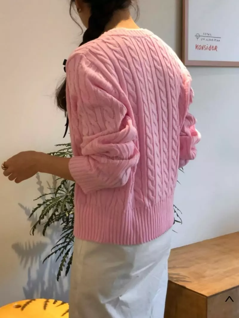 Mmore S - Korean Women Fashion - #womensfashion - Maple Twist Cardigan - 3