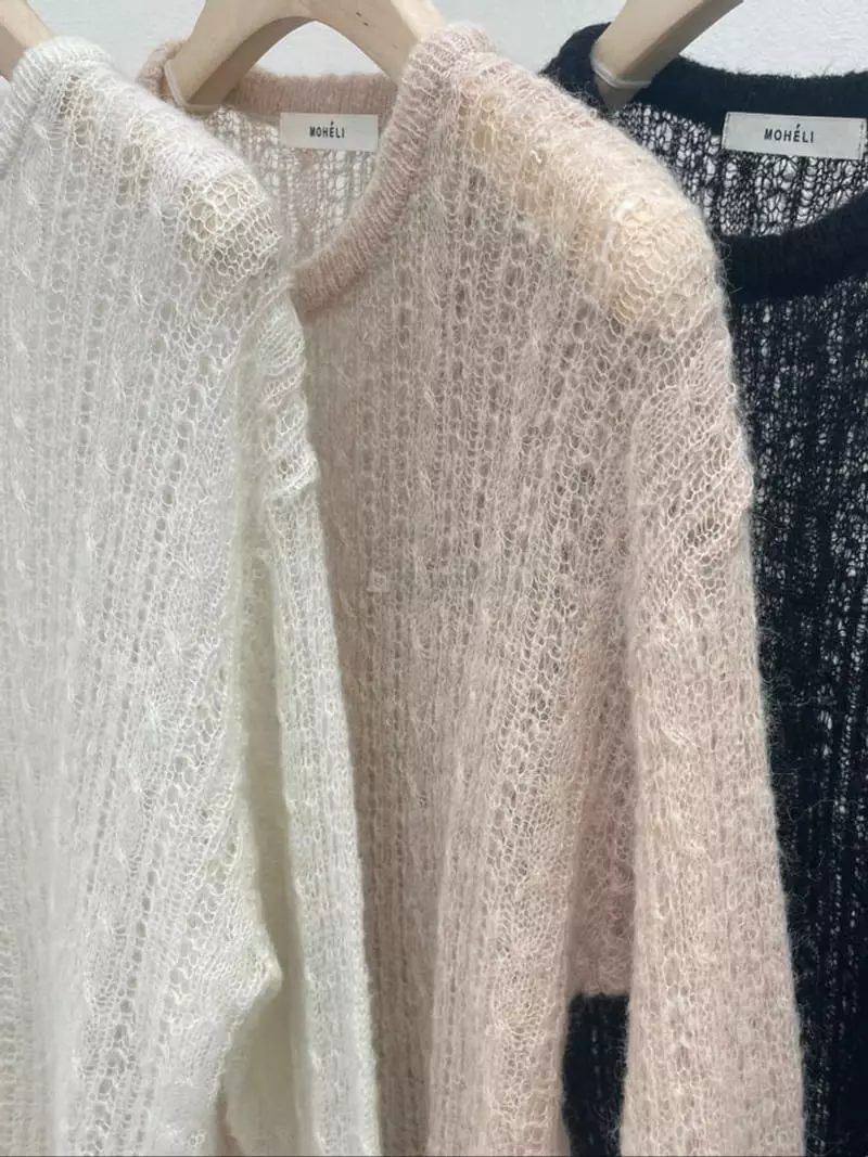 Moheli - Korean Women Fashion - #momslook - Kid Mo Hair Knit - 5