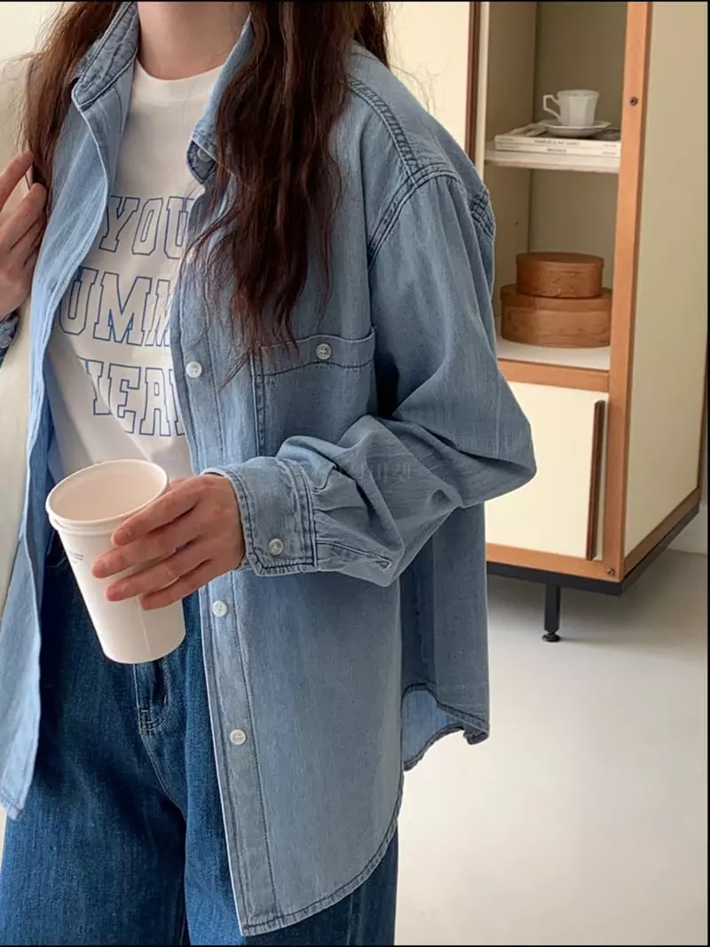 Moheli - Korean Women Fashion - #momslook - Denim Shirt - 3