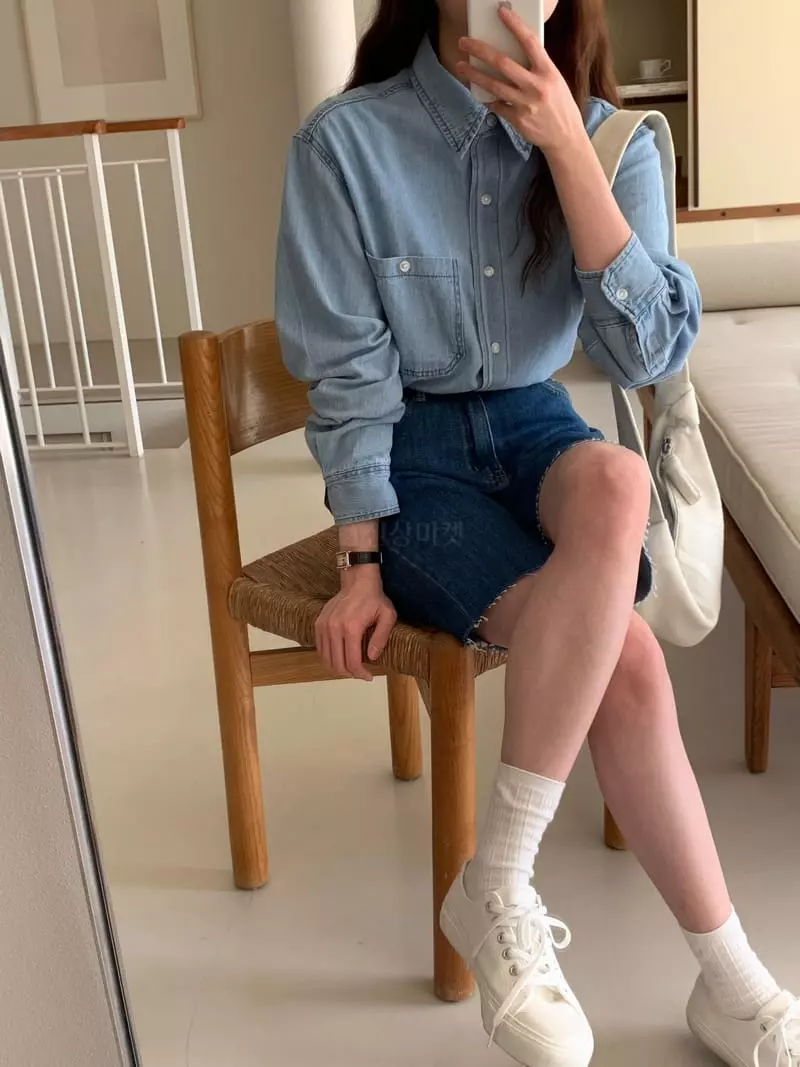 Moheli - Korean Women Fashion - #momslook - Denim Shirt - 5
