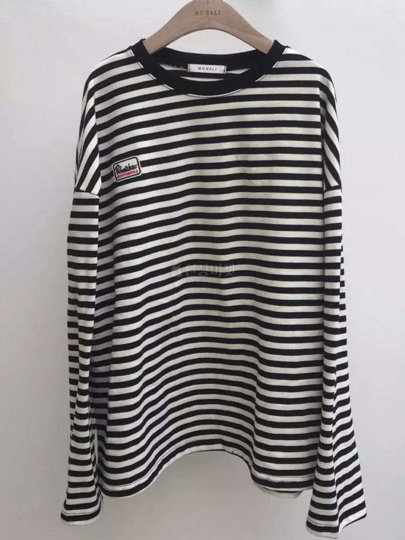 Moheli - Korean Women Fashion - #womensfashion - Stripes Tee - 4