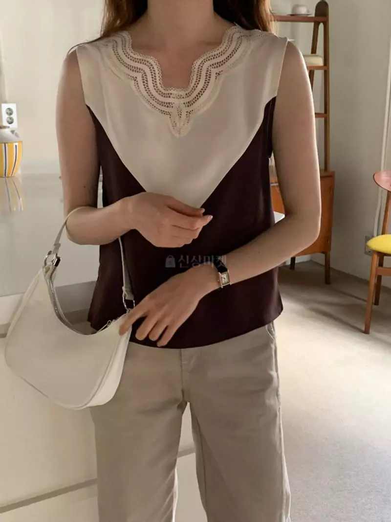 Moheli - Korean Women Fashion - #womensfashion - Lace Sleeveless - 4