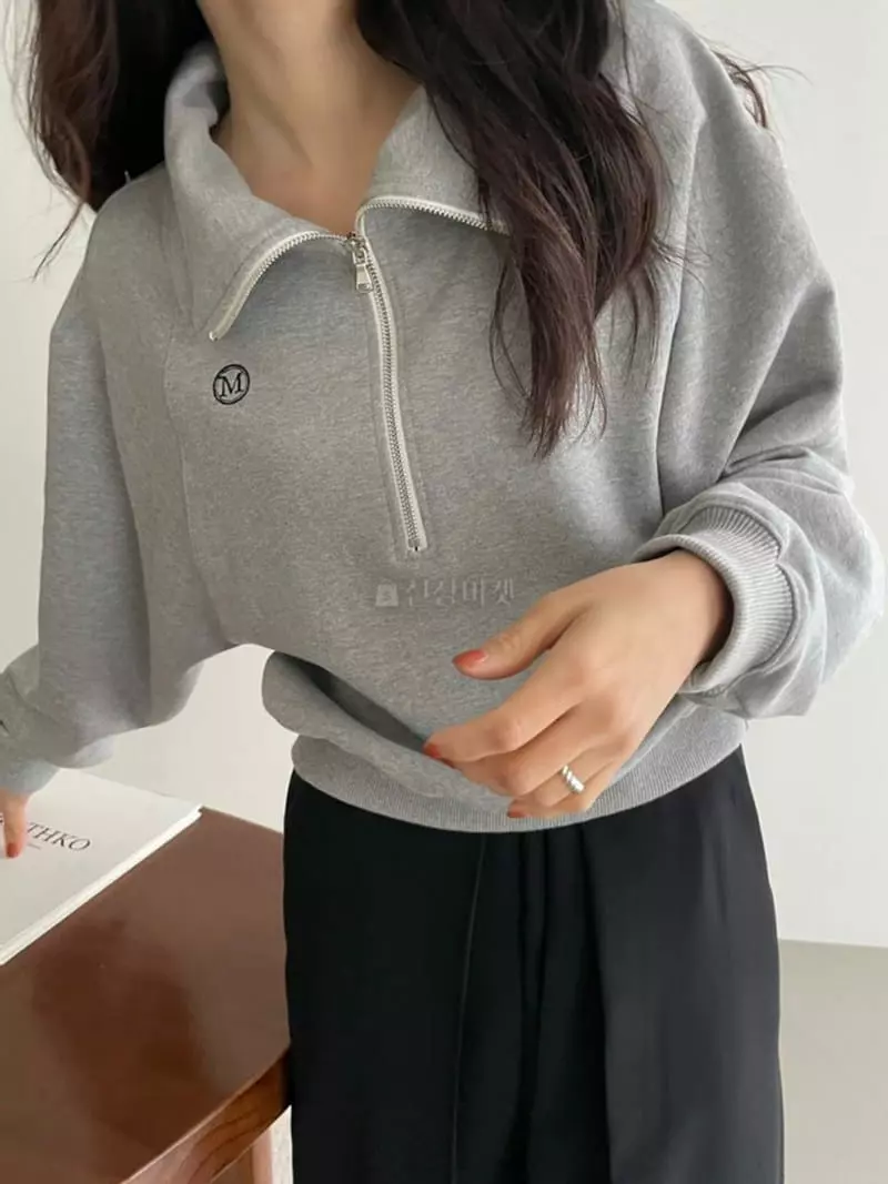 Moheli - Korean Women Fashion - #womensfashion - Classic Zip-up Sweatshirt - 10