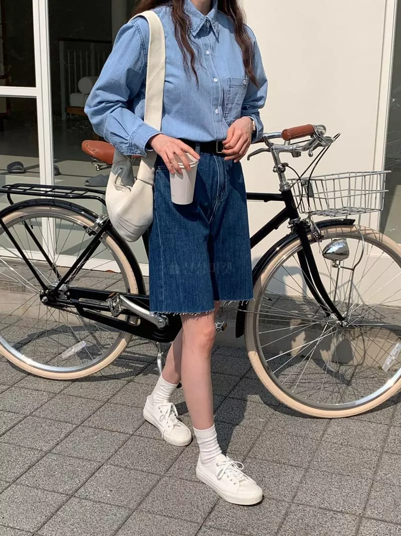 Moheli - Korean Women Fashion - #womensfashion - Denim Shorts