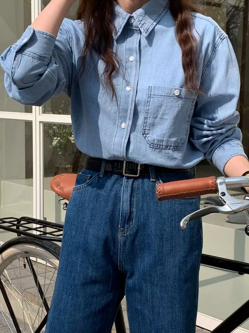 Moheli - Korean Women Fashion - #womensfashion - Denim Shirt - 2