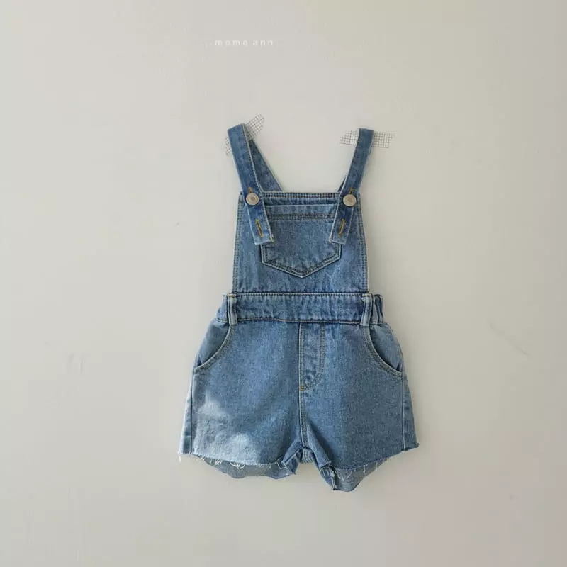 Momo Ann - Korean Children Fashion - #kidsstore - Denim Dungarees Pants