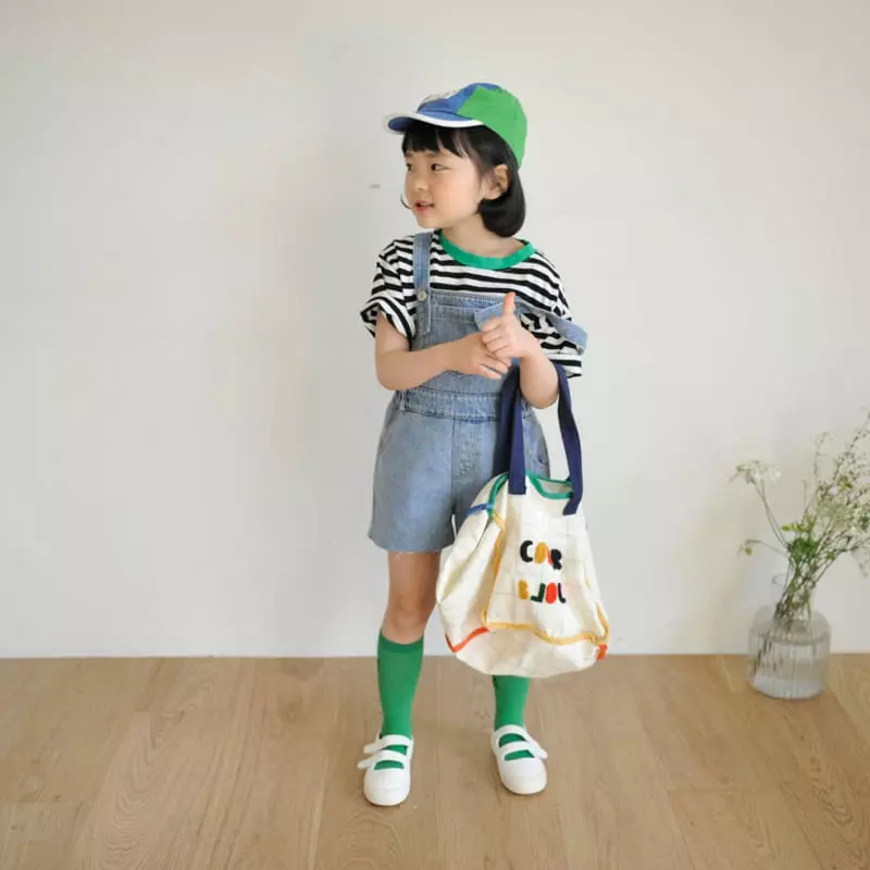 Momo Ann - Korean Children Fashion - #stylishchildhood - Denim Dungarees Pants - 10
