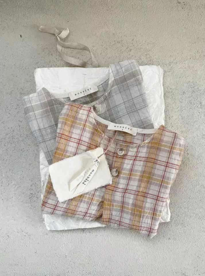 Monbebe - Korean Children Fashion - #kidzfashiontrend - Check Blouse - 4