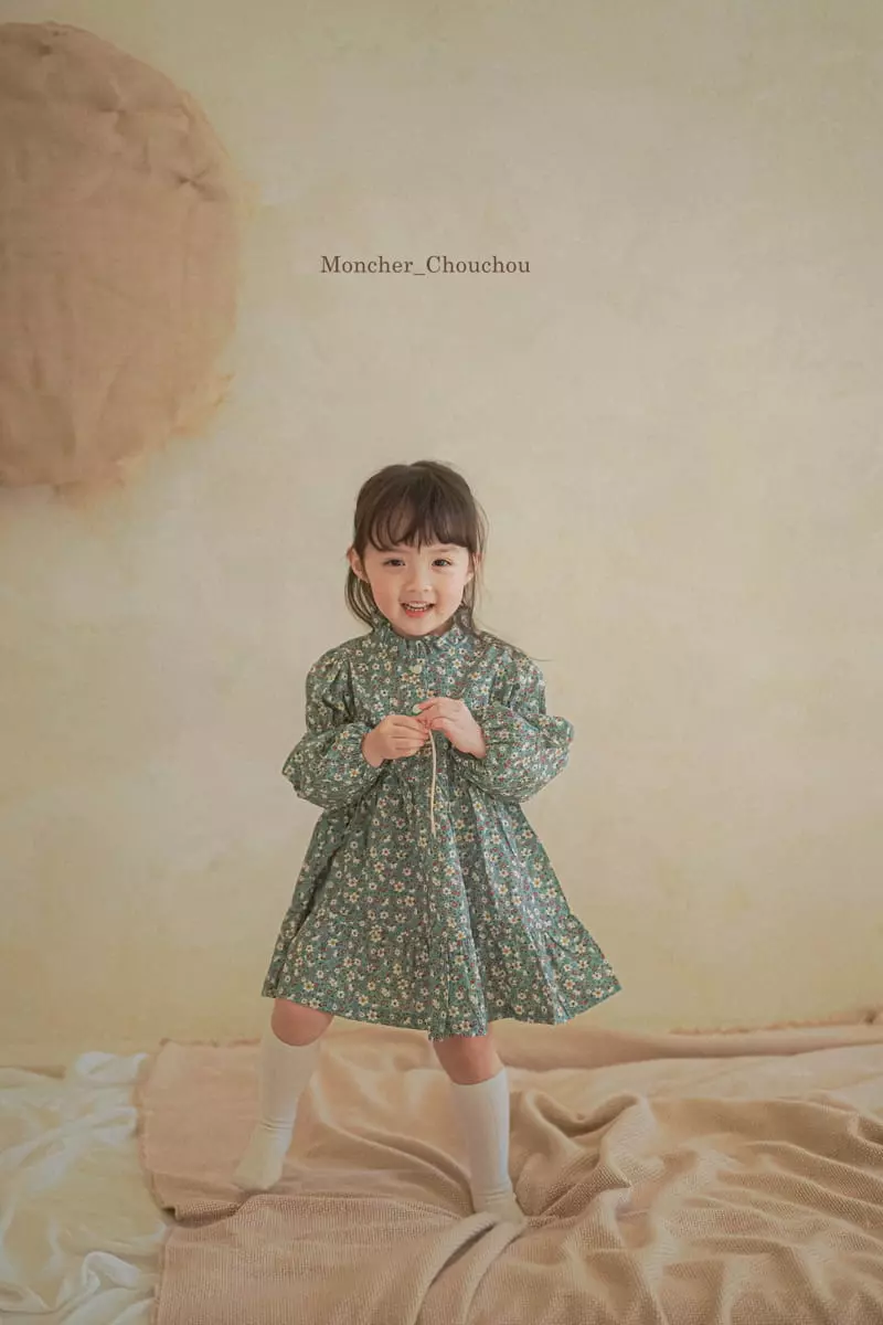 Moncher Chouchou - Korean Children Fashion - #Kfashion4kids - Balloon Flower One-piece - 2
