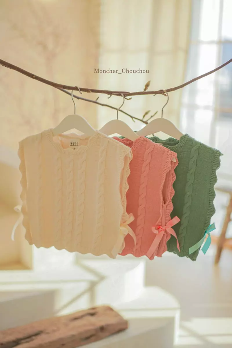 Moncher Chouchou - Korean Children Fashion - #childofig - Ribbon Vest - 11