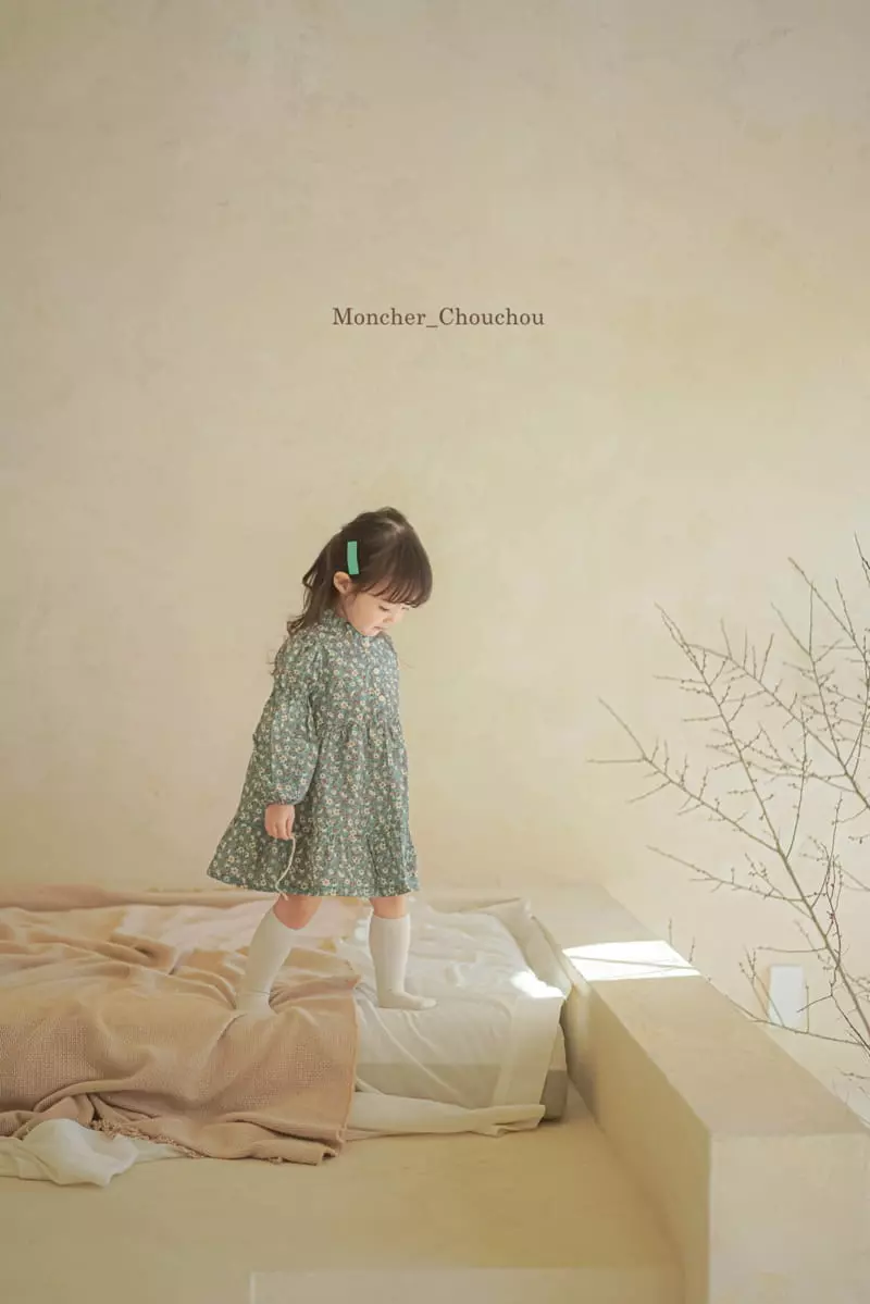 Moncher Chouchou - Korean Children Fashion - #designkidswear - Balloon Flower One-piece - 10