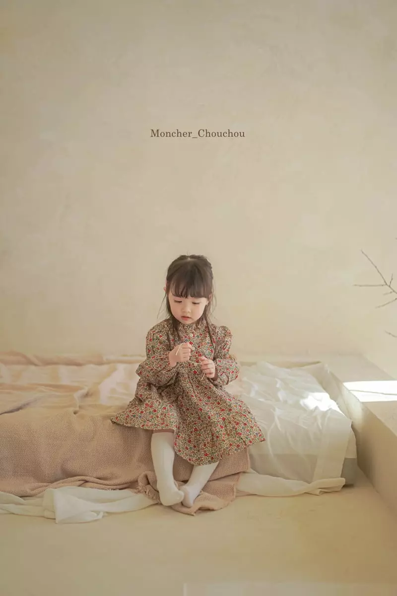 Moncher Chouchou - Korean Children Fashion - #discoveringself - Balloon Flower One-piece - 11